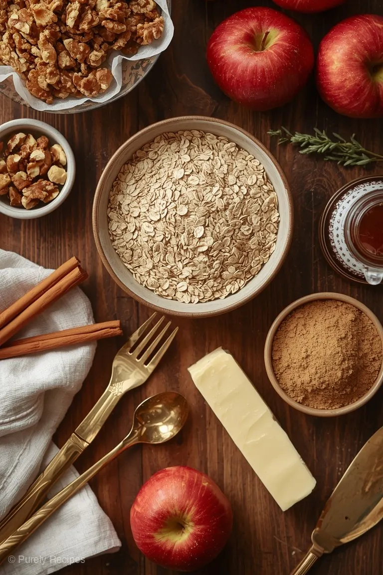Baked Apples: the ingredients laid out